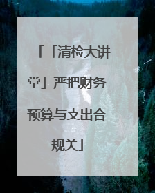 「清检大讲堂」严把财务预算与支出合规关