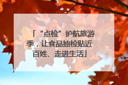 “点检”护航旅游季，让食品抽检贴近百姓、走进生活