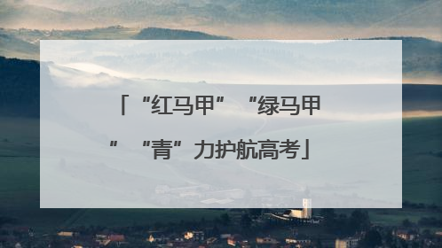 “红马甲”“绿马甲”“青”力护航高考