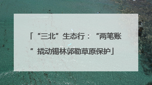 “三北”生态行：“两笔账”撬动锡林郭勒草原保护