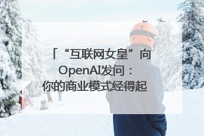 “互联网女皇”向OpenAI发问：你的商业模式经得起价格战考验么？