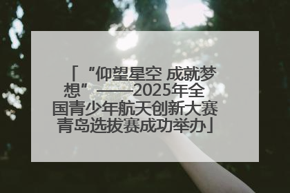 “仰望星空 成就梦想”——2025年全国青少年航天创新大赛青岛选拔赛成功举办