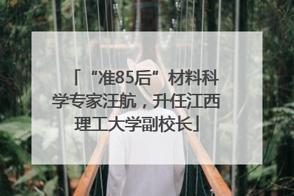 “准85后”材料科学专家汪航，升任江西理工大学副校长