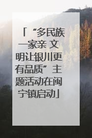 “多民族一家亲 文明让银川更有品质”主题活动在闽宁镇启动
