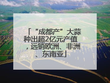 “成都产”大蒜种出超2亿元产值，远销欧洲、非洲、东南亚