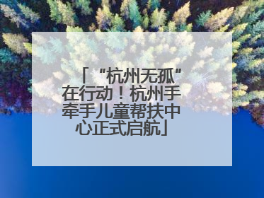 “杭州无孤”在行动！杭州手牵手儿童帮扶中心正式启航