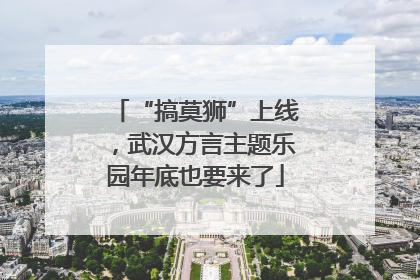 “搞莫狮”上线，武汉方言主题乐园年底也要来了