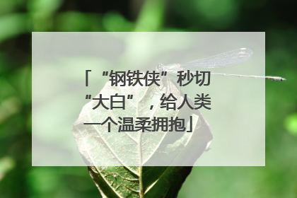 “钢铁侠”秒切“大白”，给人类一个温柔拥抱