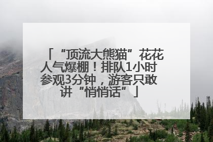 “顶流大熊猫”花花人气爆棚！排队1小时参观3分钟，游客只敢讲“悄悄话”