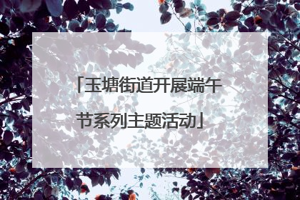 玉塘街道开展端午节系列主题活动