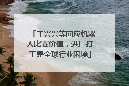 王兴兴等回应机器人比赛价值，进厂打工是全球行业困境