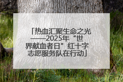 热血汇聚生命之光——2025年“世界献血者日”红十字志愿服务队在行动