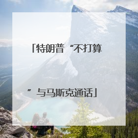 特朗普“不打算”与马斯克通话