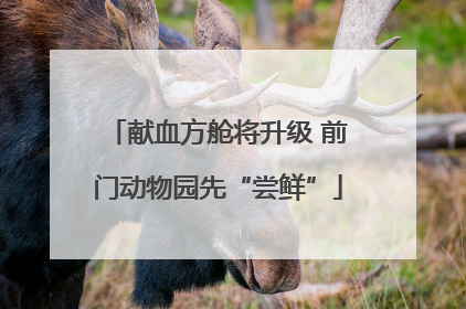 献血方舱将升级 前门动物园先“尝鲜”