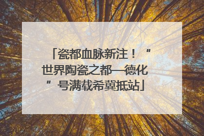 瓷都血脉新注！“世界陶瓷之都—德化”号满载希冀抵站