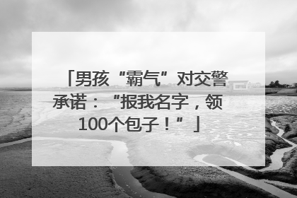 男孩“霸气”对交警承诺：“报我名字，领100个包子！”