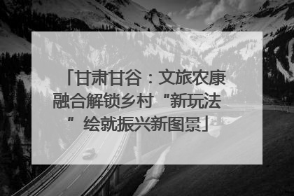 甘肃甘谷：文旅农康融合解锁乡村“新玩法”绘就振兴新图景
