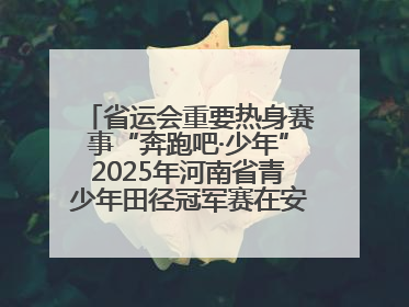 省运会重要热身赛事“奔跑吧·少年”2025年河南省青少年田径冠军赛在安阳拉开序幕