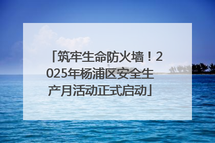 筑牢生命防火墙！2025年杨浦区安全生产月活动正式启动