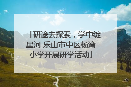 研途去探索，学中绽星河 乐山市中区杨湾小学开展研学活动