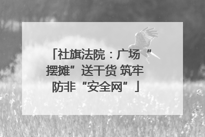 社旗法院：广场“摆摊”送干货 筑牢防非“安全网”