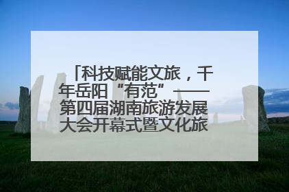 科技赋能文旅，千年岳阳“有范”——第四届湖南旅游发展大会开幕式暨文化旅游推介会侧记
