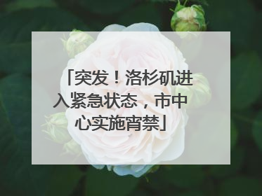 突发！洛杉矶进入紧急状态，市中心实施宵禁