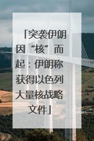 突袭伊朗因“核”而起：伊朗称获得以色列大量核战略文件