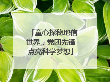 童心探秘地信世界，党团先锋点亮科学梦想
