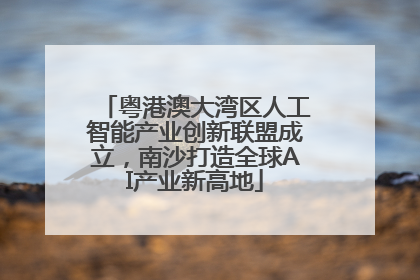 粤港澳大湾区人工智能产业创新联盟成立，南沙打造全球AI产业新高地