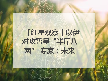 红星观察｜以伊对攻暂呈“半斤八两” 专家：未来真正变量，是美国是否进一步介入