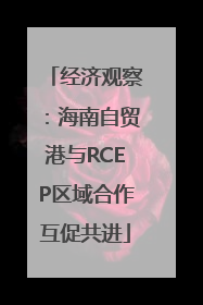 经济观察：海南自贸港与RCEP区域合作互促共进