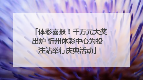 体彩喜报！千万元大奖出炉 忻州体彩中心为投注站举行庆典活动