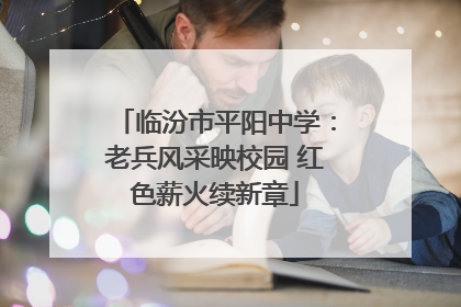临汾市平阳中学：老兵风采映校园 红色薪火续新章