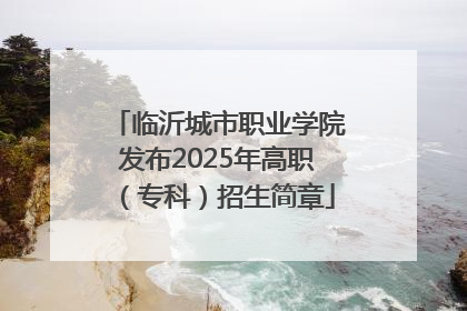 临沂城市职业学院发布2025年高职（专科）招生简章