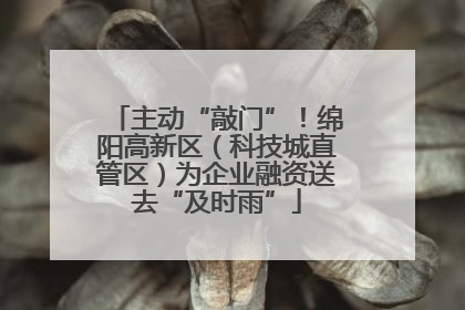 主动“敲门”！绵阳高新区（科技城直管区）为企业融资送去“及时雨”