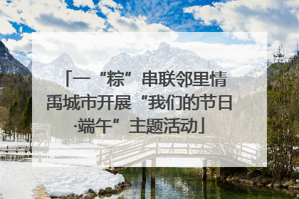 一“粽”串联邻里情 禹城市开展“我们的节日·端午”主题活动
