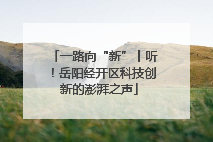 一路向“新”丨听！岳阳经开区科技创新的澎湃之声
