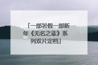 一部暑假一部新年《无名之辈》系列双片定档