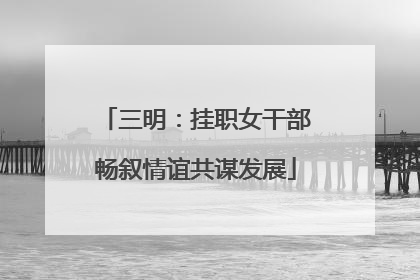 三明：挂职女干部畅叙情谊共谋发展