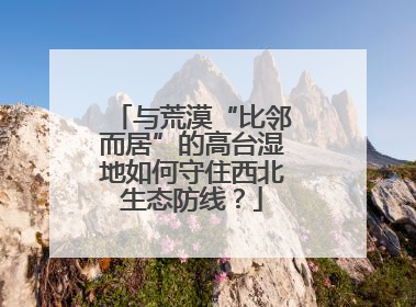与荒漠“比邻而居”的高台湿地如何守住西北生态防线？