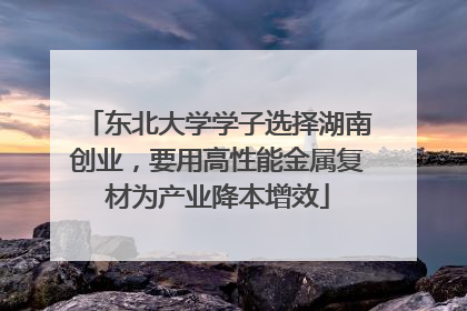 东北大学学子选择湖南创业，要用高性能金属复材为产业降本增效