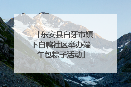 东安县白牙市镇下白鸭社区举办端午包粽子活动