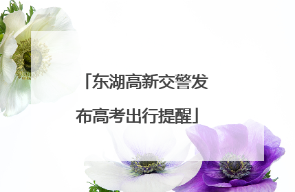 东湖高新交警发布高考出行提醒