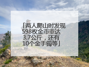 两人爬山时发现598枚金币重达3.7公斤，还有10个金手镯等