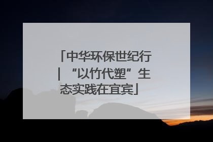 中华环保世纪行｜“以竹代塑”生态实践在宜宾