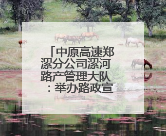 中原高速郑漯分公司漯河路产管理大队：举办路政宣传体验活动