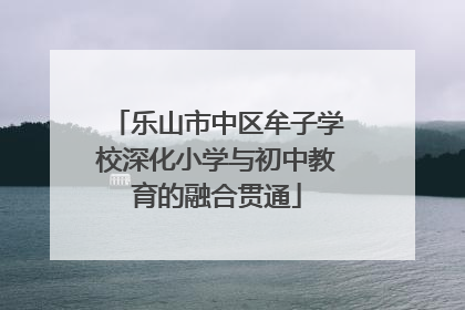 乐山市中区牟子学校深化小学与初中教育的融合贯通