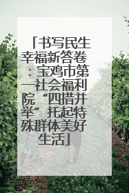 书写民生幸福新答卷：宝鸡市第一社会福利院“四措并举”托起特殊群体美好生活