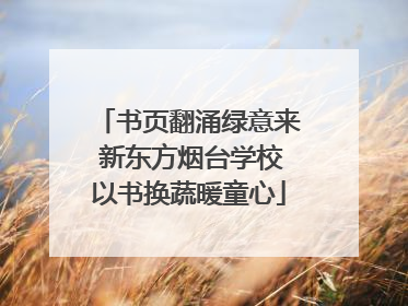 书页翻涌绿意来 新东方烟台学校以书换蔬暖童心